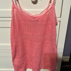 American Eagle Tank with Lace at neckline
